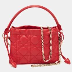 Dior Red Cannage Leather Mini Milly Chain Bag
