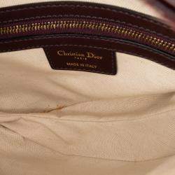 Dior Red Oblique Canvas Saddle Bag