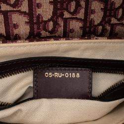 Dior Red Oblique Canvas Saddle Bag