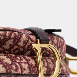 Dior Red Oblique Canvas Saddle Bag