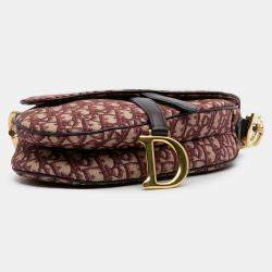 Dior Red Oblique Canvas Saddle Bag
