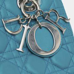 Dior Blue Medium Lambskin Cannage Lady Dior