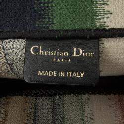 Dior Yellow Large Striped Book Tote
