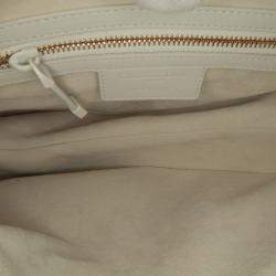 Dior White Ultra Matte Calfskin Saddle Bag