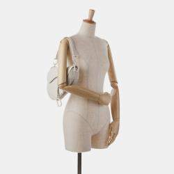 Dior White Ultra Matte Calfskin Saddle Bag