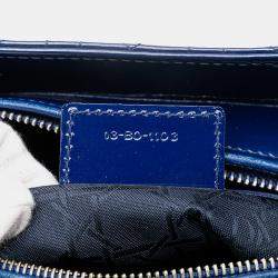 Dior Navy Blue Large Patent Cannage Lady Dior