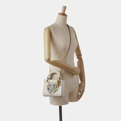Dior White Niki de Saint Phalle Mini Calfskin Lady Dior