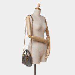 Dior Silver Mini Metallic Glazed Calfskin Lady Dior