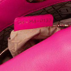 Dior Pink Mini Lambskin Cannage Lady Dior