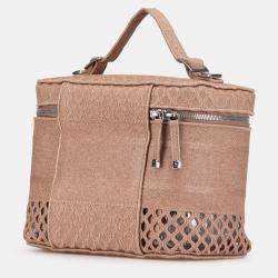 Dior Pink Mesh Embroidered Diortravel Vanity Case