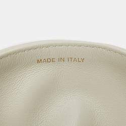 Dior White Mini Calfskin Macrocannage Lucky Star Caro Bag