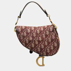 Dior Red Mini Oblique Canvas Saddle Bag