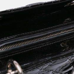 Dior Black Large Patent Cannage Lady Dior