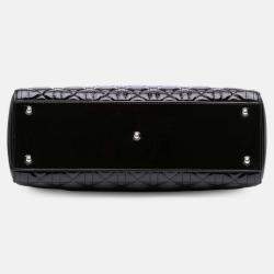Dior Black Large Patent Cannage Lady Dior