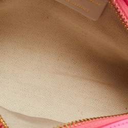 Dior Pink/White Leather and Rubber Micro Dior Vibe Bowling Bag