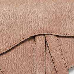 Dior Beige Leather Saddle Convertible Belt Bag