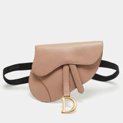 Dior Beige Leather Saddle Convertible Belt Bag