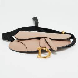 Dior Beige Leather Saddle Convertible Belt Bag