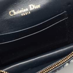 Dior Navy Blue Oblique Canvas and Leather Saddle Pouch Belt Bag