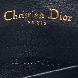 Dior Navy Blue Oblique Canvas and Leather Saddle Pouch Belt Bag