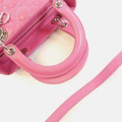 Dior Lady Dior Pink Cannage Leather Handbag
