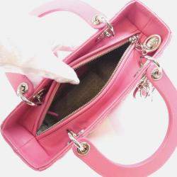 Dior Lady Dior Pink Cannage Leather Handbag