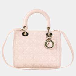  Christian Dior Lady Dior Pink Cannage Shoulder Bag 