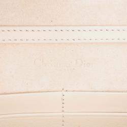 Dior White Small Lambskin Studded Diorama Crossbody