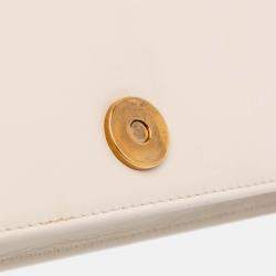 Dior White Small Lambskin Studded Diorama Crossbody
