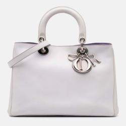 Dior Purple Medium Leather Diorissimo Satchel