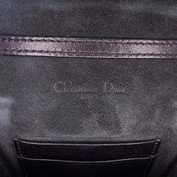 Dior Grey Studded Denim Vertical Diorama Crossbody