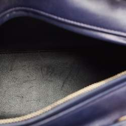 Dior Dark Purple Cannage Leather Medium Lady Dior Tote