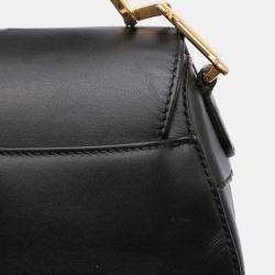 Dior Mini Leather Saddle Black Bag