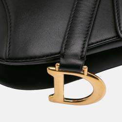 Dior Mini Leather Saddle Black Bag