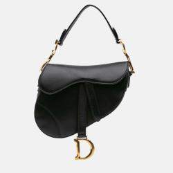 Dior Mini Leather Saddle Black Bag