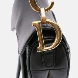 Dior Mini Leather Saddle Black Bag