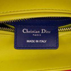 Dior Medium Cannage Lady Dior Pink Tricolor Lambskin Bag