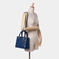 Medium Patent Cannage Lady Dior
