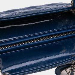 Medium Patent Cannage Lady Dior