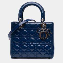 Medium Patent Cannage Lady Dior