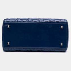 Medium Patent Cannage Lady Dior