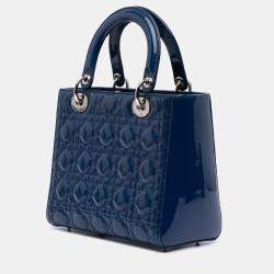 Medium Patent Cannage Lady Dior