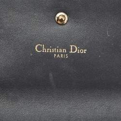 Dior Blue Patent Leather Diorama Trifold Compact Wallet