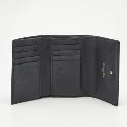 Dior Blue Patent Leather Diorama Trifold Compact Wallet