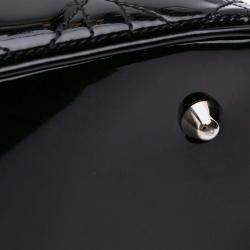 Dior Black Extra Large Patent Cannage Lady Dior