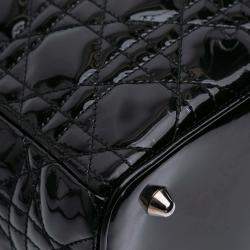 Dior Black Extra Large Patent Cannage Lady Dior