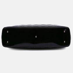 Dior Black Extra Large Patent Cannage Lady Dior