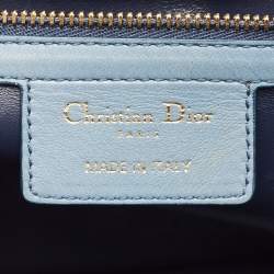Dior Ombre Blue Cannage Leather Large Caro Shoulder Bag