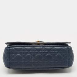 Dior Ombre Blue Cannage Leather Large Caro Shoulder Bag