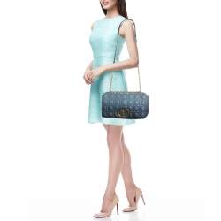 Dior Ombre Blue Cannage Leather Large Caro Shoulder Bag